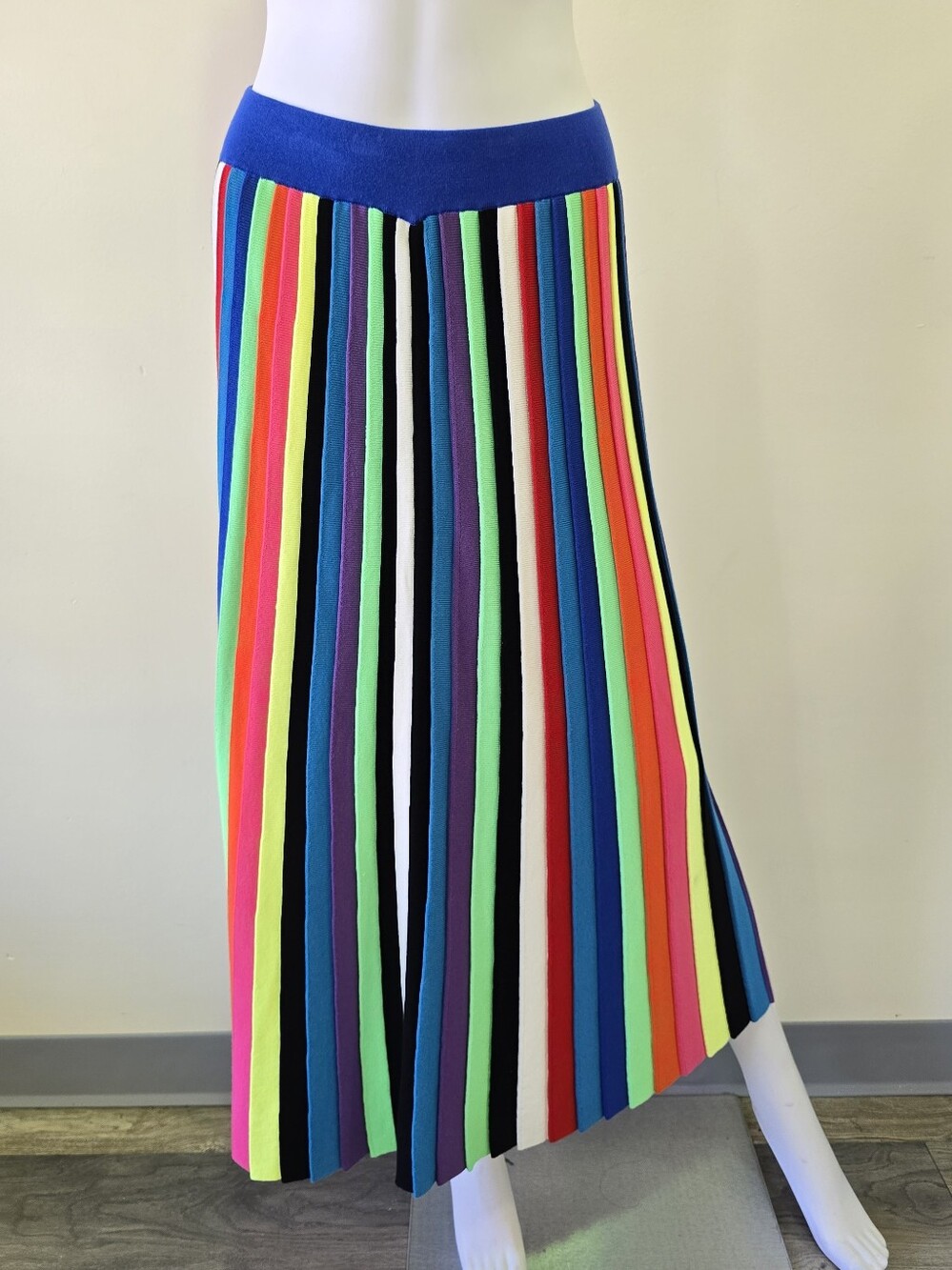 Weekend MaxMara Ove Pleated Rainbow Skirt